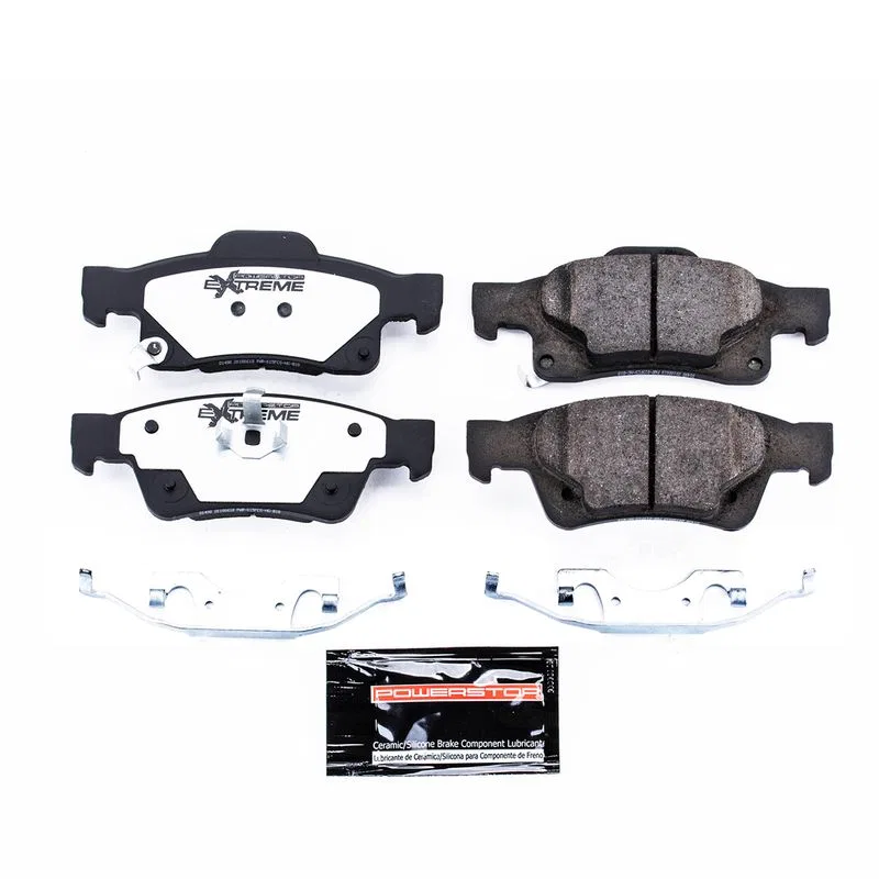 Z36-1498 – POWERSTOP Brake Pad, FMSI Number D1498 Carbon-Fiber Ceramic Brake Pads Set Of 4 With Premium Stainless Ste...
